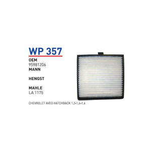 Wp357 Oem 95981206 Chevrolet aveo hatchback Otomobil polen filtre pollen filter