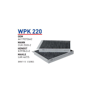 Wpk220 Oem 64119272642 BMW F-10 5 SERİE Otomobil polen filtre pollen filter