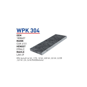 Wpk304 Oem 1808607 Opel vectra B Otomobil polen filtre pollen filter