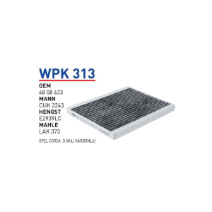 Wpk313 Oem 6808623 Opel corsa D Otomobil polen filtre pollen filter