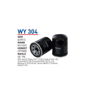 Wy304 Oem 649013 Opel combo A corsa A corsa B Otomobil yağ filtre oil filter