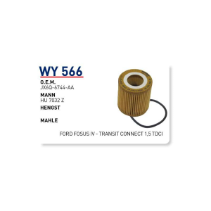 Wy566 Oem Jx6q-6744-A-A Opel combo E peugeot citroen ford Otomobil yağ filtre oil filter