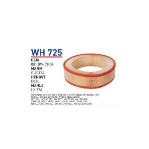 Wh725 Oem 0010947804 Mercedes 124 126 140 320-350-380 Otomobil hava filtre air filter
