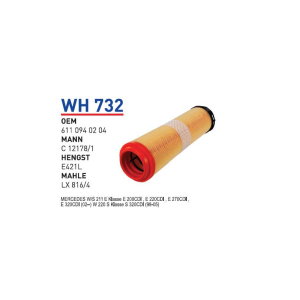 Wh732 Oem 6110940204 Mercedes 211 E200 E220 E270 CDİ Otomobil hava filtre air filter