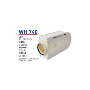 Wh740 Oem 6510940004 Mercedes C class E class coupe Otomobil hava filtre air filter