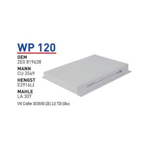 Wp120 Oem 2E0819638A Mercedes Sprinter II Otomobil polen filtre pollen filter