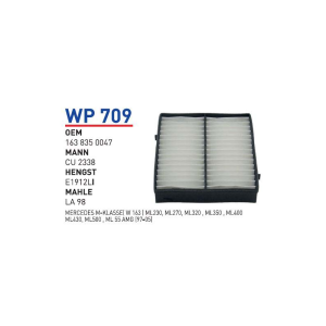 Wp709 Oem 1638350047 Mercedes 163 ML 320 ML 230 ML 430 Otomobil polen filtre pollen filter