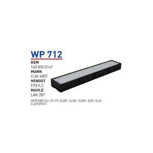 Wp712 oem 1408350147 Mercedes 129 sl klass otomobil polen filtre pollen filter