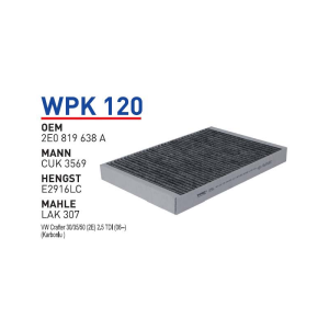 Wpk120 Oem 2E0819638A Mercedes Sprinter II Otomobil polen filtre pollen filter