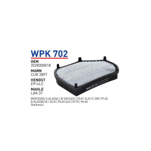 Wpk702 Oem 2028300018 Mercedes 202 C-CLK-E klass Otomobil polen filtre pollen filter