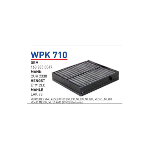 Wpk710 Oem 1638350047 Mercedes 163 ML 320 ML 230 ML 430 Otomobil polen filtre pollen filter