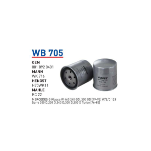 Wb705 oem 0010920401 Mercedes w123-c123-s123 76-85 602 otomobil yakıt filtre dizel fuel filter diesel