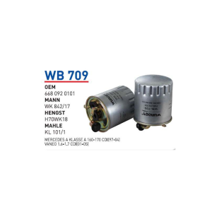 Wb709 oem 6680920101 Mercedes a klasse a 160-170 cdi (97-04) vaneo 1,6-1,7 cdi (01-05) otomobil yakıt filtre dizel fuel filter diesel