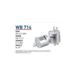Wb714 oem 0024773801 Mercedes w168 a140-a160-a190-a210 otomobil yakıt filtre benzin fuel filter gasoline
