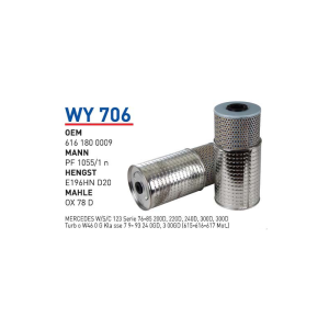 Wy706 oem 6161800009 Mercedes 123 200-220-240-300 d 615-616-617 otomobil yağ filtre oil filter