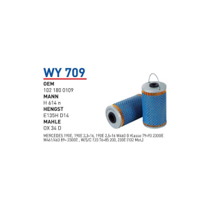 Wy709 oem 1021800109 Mercedes 123-201-190-200-102 otomobil yağ filtre oil filter