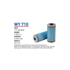 Wy710 oem 1191800009 Mercedes 129-140-s400-s420-s500-119 otomobil yağ filtre oil filter