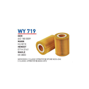 Wy719 oem 6421800009 Mercedes c class sprinter II vito II otomobil yağ filtre oil filter