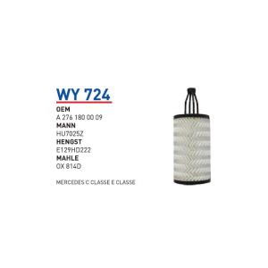 Wy724 oem A2761800009 Mercedes c classe e classe otomobil yağ filtre oil filter