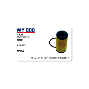Wy808 oem 152092567R Mercedes a-serisi (a180d) b-serisi (b180d)-cla 180d otomobil yağ filtre oil filter