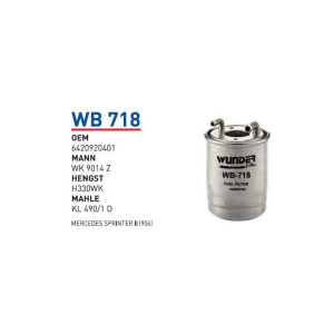 Wb718 oem 6420920401 Mercedes sprinter II (906) otomobil yakıt filtre dizel fuel filter diesel
