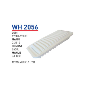 Wh2056 oem 17801-23030 peugeot 107 1.0 otomobil hava filtre air filter