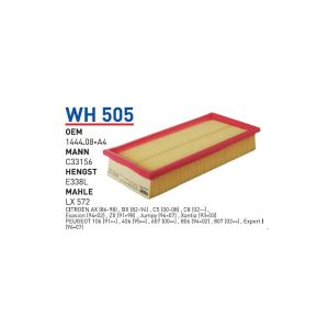 Wh505 oem 1444.08-A4 peugeot 405-406-607-806-expert-407 otomobil hava filtre air filter