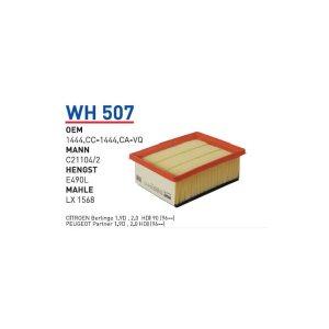 Wh507 oem 1444.CC-1444.CA-VQ peugeot 206-partner dv10det otomobil hava filtre air filter