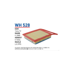 Wh528 oem 1444.TV peugeot partner II-206-307-3008-508-5008 1,6 hdi 03-10 otomobil hava filtre air filter