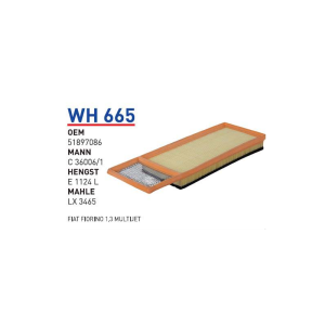 Wh665 oem 51897086 peugeot bipper 1.3 hdi 75 multijet otomobil hava filtre air filter