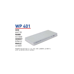 Wp401 oem 6447S5 peugeot 406-406 coupe otomobil polen filtre pollen filter