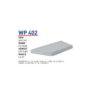 Wp402 oem 6447.AZ peugeot 206 otomobil polen filtre pollen filter