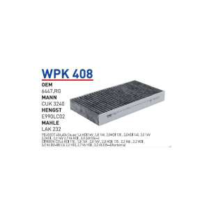 Wpk408 oem 6447.RG peugeot 407,407 coupe 1.6 hdi otomobil polen filtre pollen filter