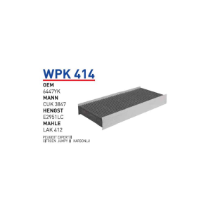 Wpk414 oem 6447YK peugeot expert II otomobil polen filtre pollen filter