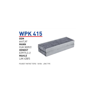 Wpk415 oem 6447.XF peugeot partnet tepee otomobil polen filtre pollen filter
