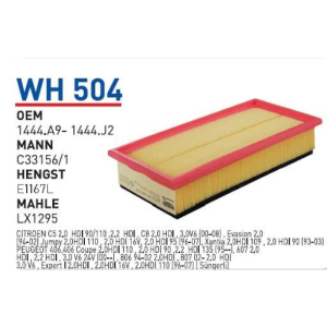 Wh504 oem 1444.A9-1444.J2 peugeot 406 otomobil hava filtre air filter