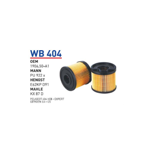 Wb404 oem 1906.50-A1 peugeot 406 hdi-expert otomobil yakıt filtre dizel fuel filter diesel