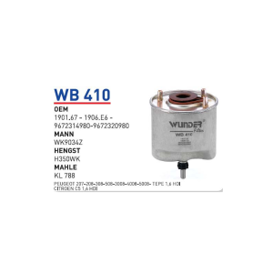 Wb410 oem 1901.671906.E6 peugeot 207-208-308-508-3008-4008-5008-tepe 1,6 hdi otomobil yakıt filtre dizel fuel filter diesel