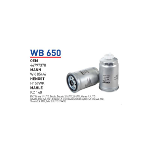 Wb650 oem 46797378 peugeot boxer I boxer II otomobil yakıt filtre dizel fuel filter diesel