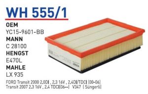 Wh555/1 oem YC15-9601-BB ford transit v 347 otomobil hava filtre air filter