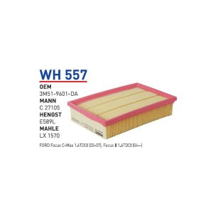 Wh557 oem 3M51-9601-DA ford focus c-max 1.6 tdci otomobil hava filtre air filter