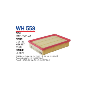Wh558 oem 3M51-9601-AA ford focus c-max 1.6-1.8-2.0 otomobil hava filtre air filter