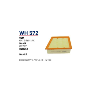 Wh572 oem GN15-9601-AA ford fiesta VII-VIII 1,0-1,5-1,6 tdc otomobil hava filtre air filter