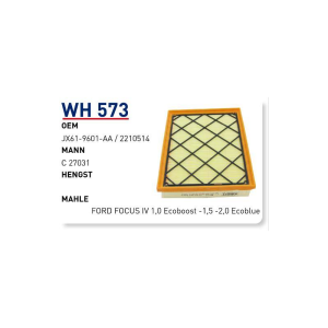 Wh573 oem jX61-9601-AA/2210514 ford focus IV otomobil hava filtre air filter