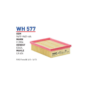 Wh577 oem 94FF-9601-AA ford fiesta III 1.8 d-1.8 td otomobil hava filtre air filter