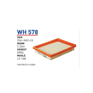 Wh578 oem 2561-9601-CA ford fiesta V-02 fusion plus-02 otomobil hava filtre air filter