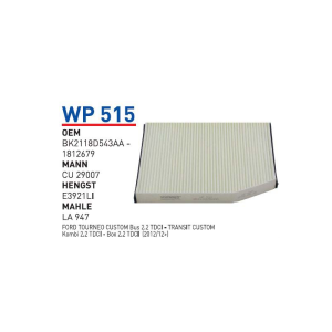 Wp515 oem BK2118D543AA ford tourneo custom bus 2.2 tdci Otomobil polen filtre pollen filter