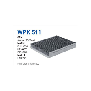 Wpk511 oem AV6N-19G244AA ford focus III otomobil polen filtre pollen filter