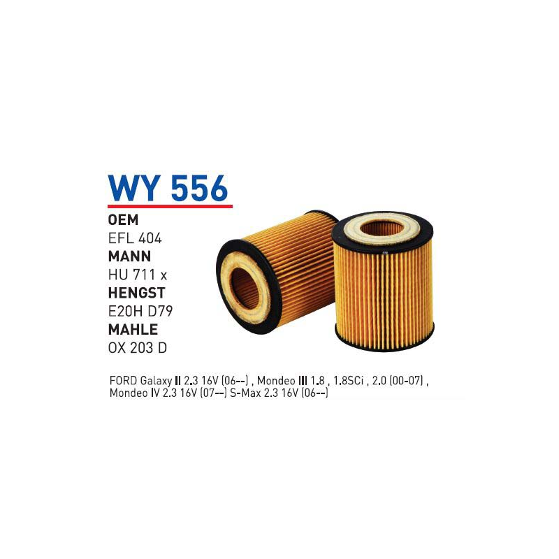 Wy556 oem EFL 404 ford mondeo III 1.8-2.0 otomobil yağ filtre oil filter